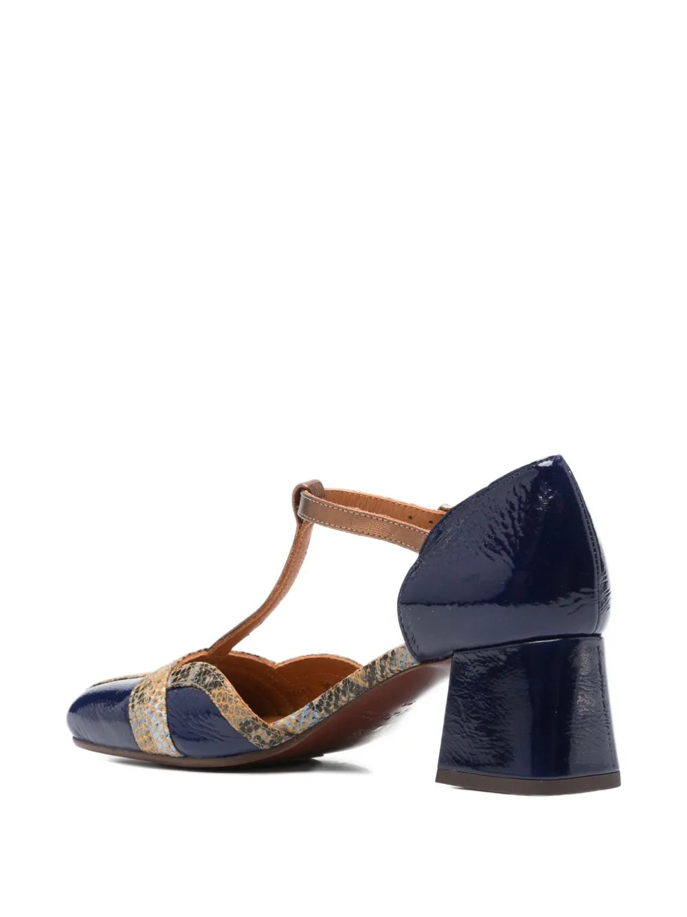 Zapato Azul - Cobre Tacón Medio