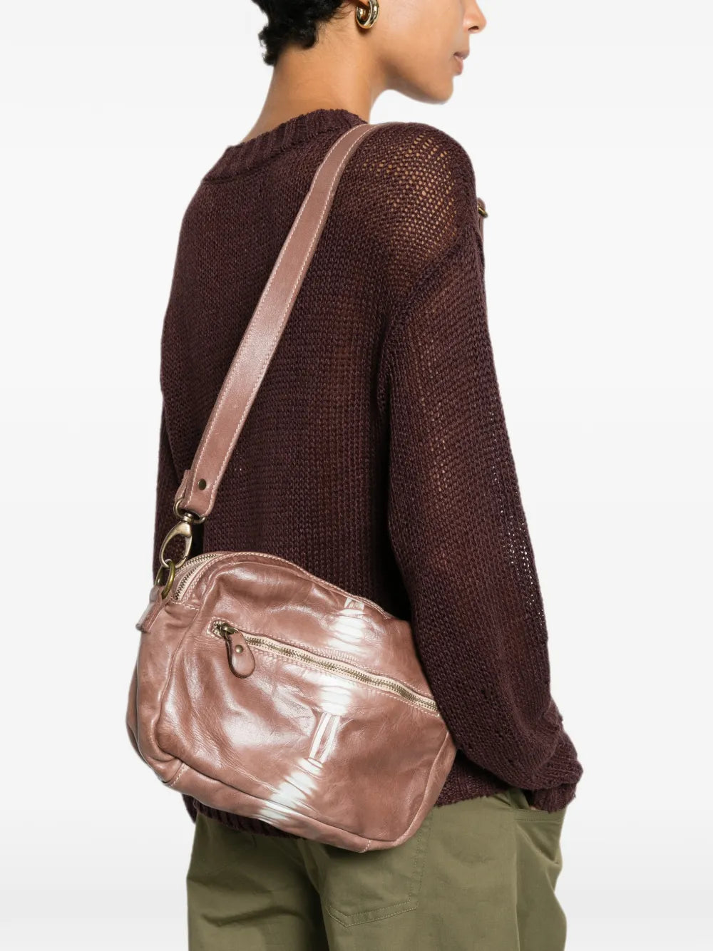ARLO Tie-Dye — Multi-Zip Crossbody Bag, Antique Rose