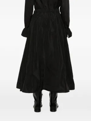 SUSANNE BOMMER black flared taffeta skirt