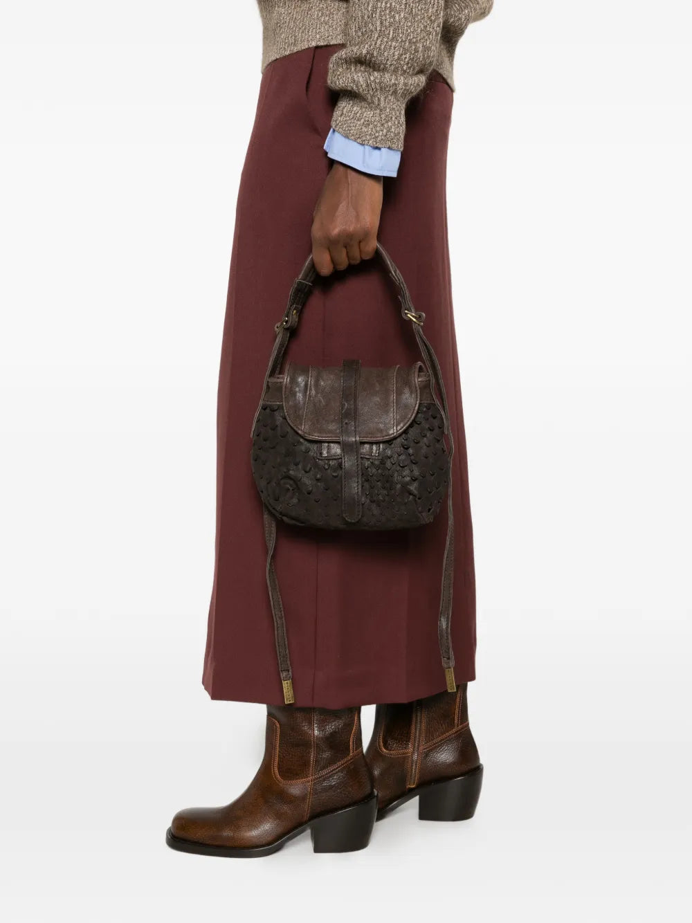 Bolso Do Mini Taipan Testa di Moro — Crossbody
