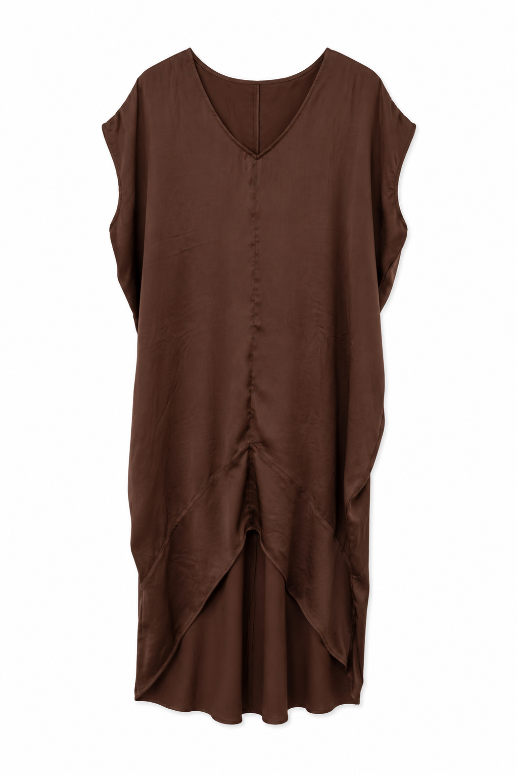 Vestido Kaftán Seda — Cacao