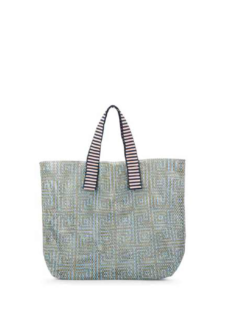Épice Paris Kanpur small mesh tote bag Seaweed