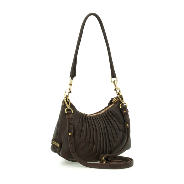 Caterina Lucchi moro calfskin crossbody bag with detachable shoulder and crossbody straps