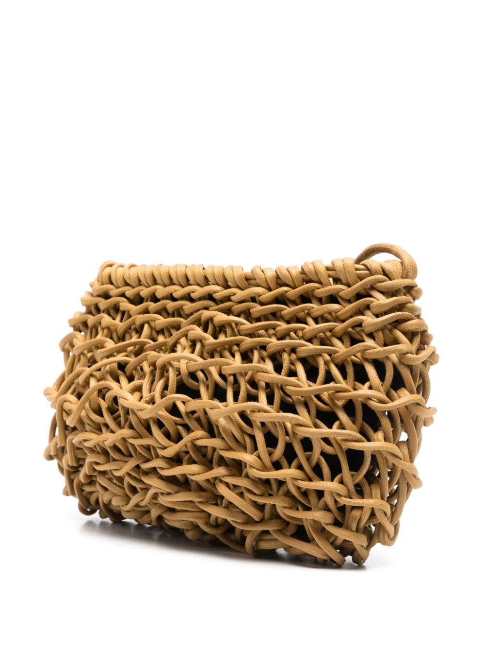 Alienina Cecilia mustard shoulder bag worn with contemporary outfit