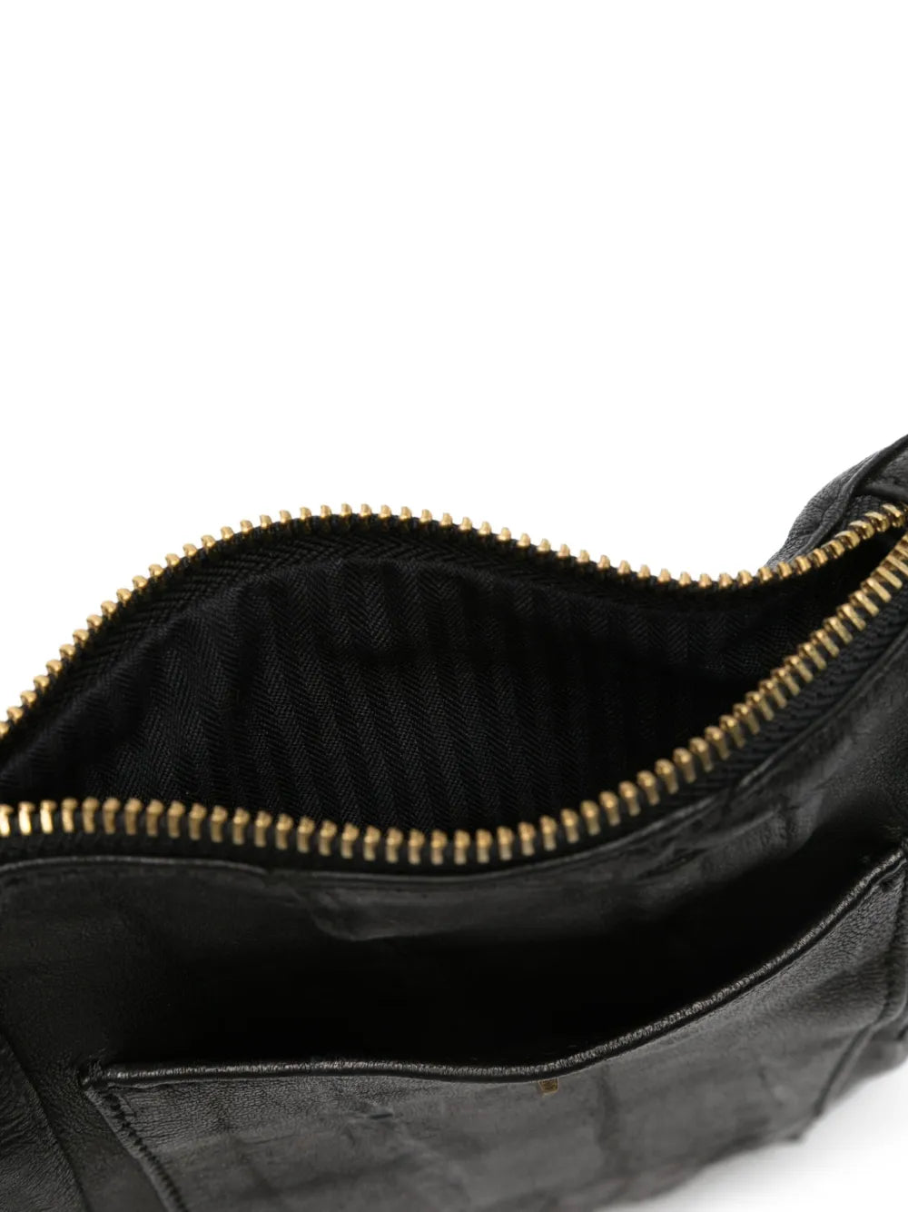 Bolso bandolera Mialuis Rina en piel Lome negra, hecho a mano en Italia