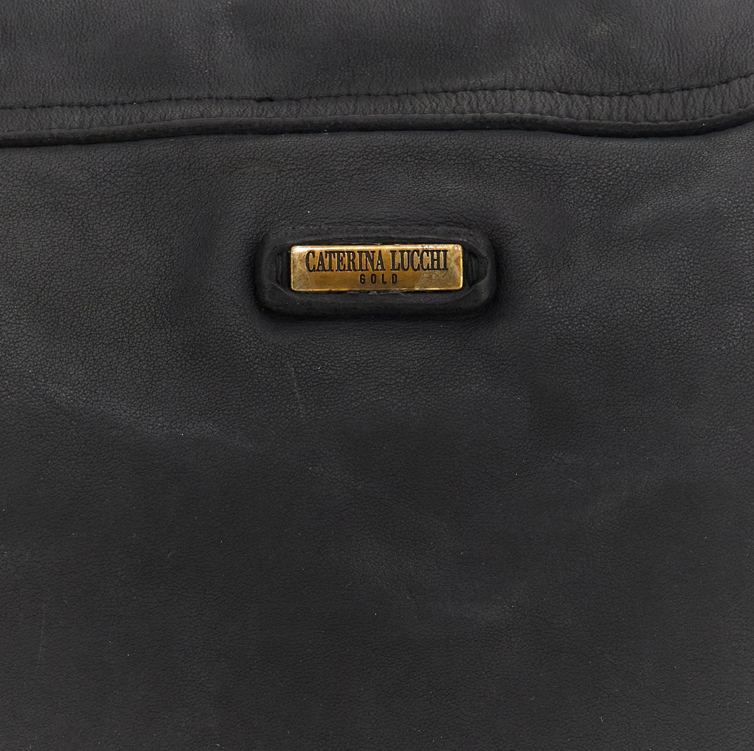 Handmade Italian Shoulder Bag XL Maria in black leather Caterina Luchi