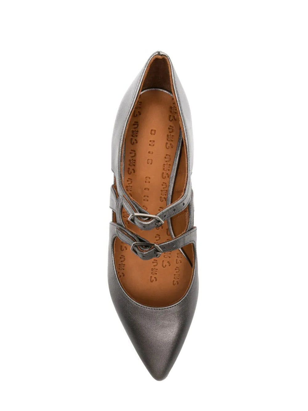 Chie Mihara Jersey designer comfort shoes, premium leather insole and cut-out metallic upper, slow fashion shoes sustainable craftsmanship footwear Spain