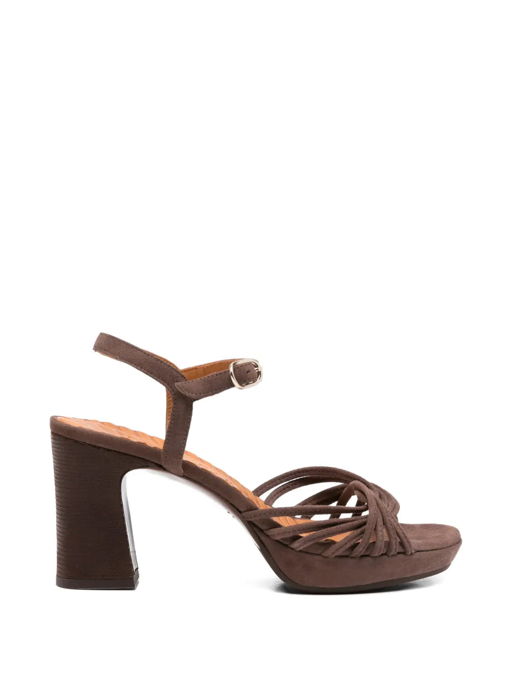 Chie Mihara Keske mousse suede platform sandal with block heel