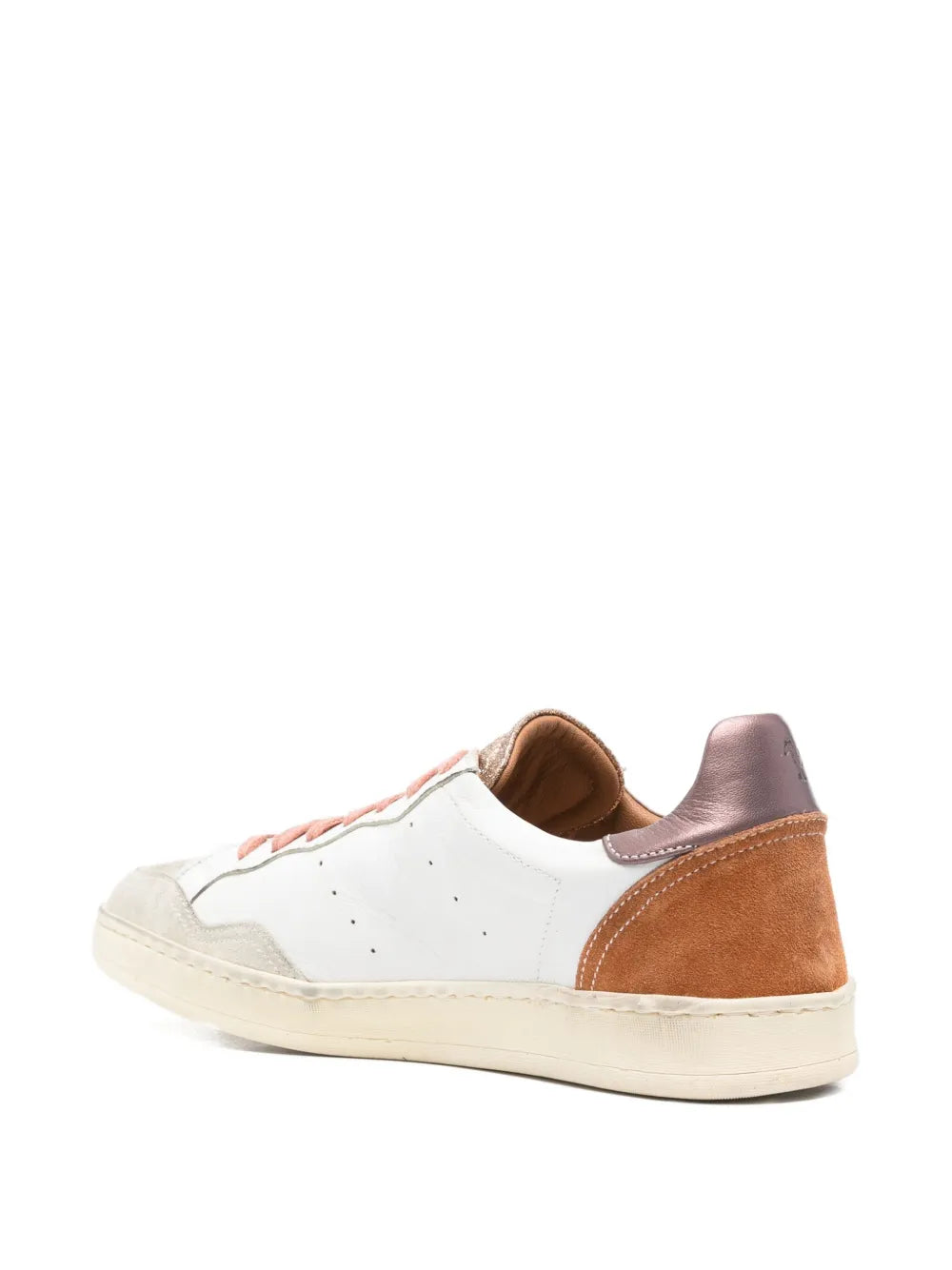 Elia Maurizi Felicia sneaker in off white, camel and bronze