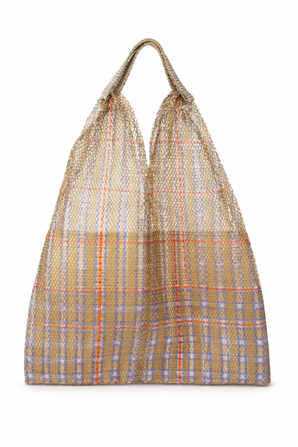 pice Paris Elziver large tote bag in Olive multicolor mesh with removable pouch