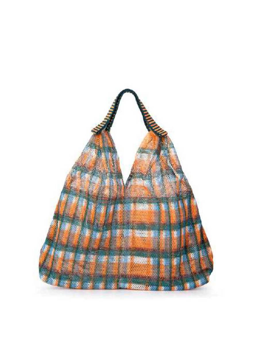 Epice Paris Udaipur 2602 apricot small shopper bag with removable pouch 38x38x10 cm made in India