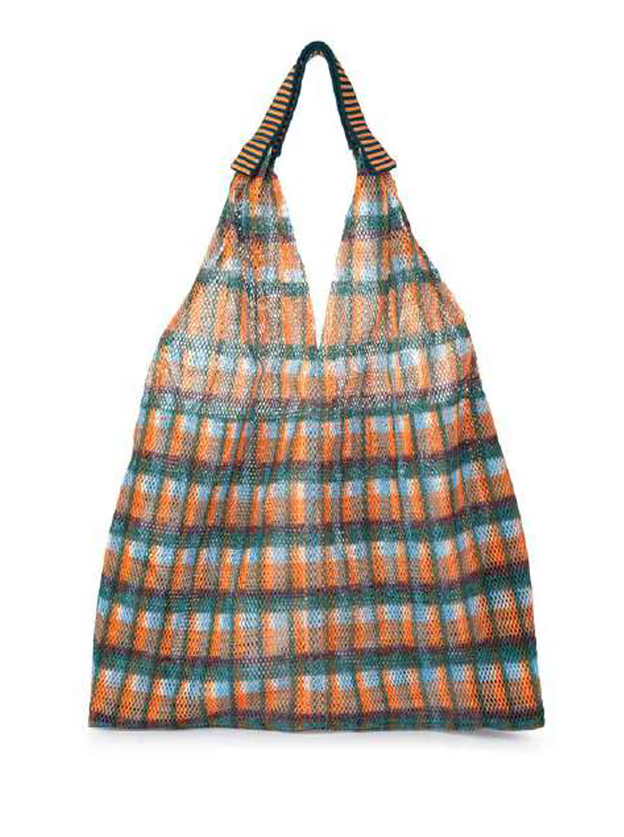 Épice Paris Udaipur 2602 large shopper bag in C2 Apricot multicolor print, 50x47x12 cm, lightweight polyester tote with removable zip pouch