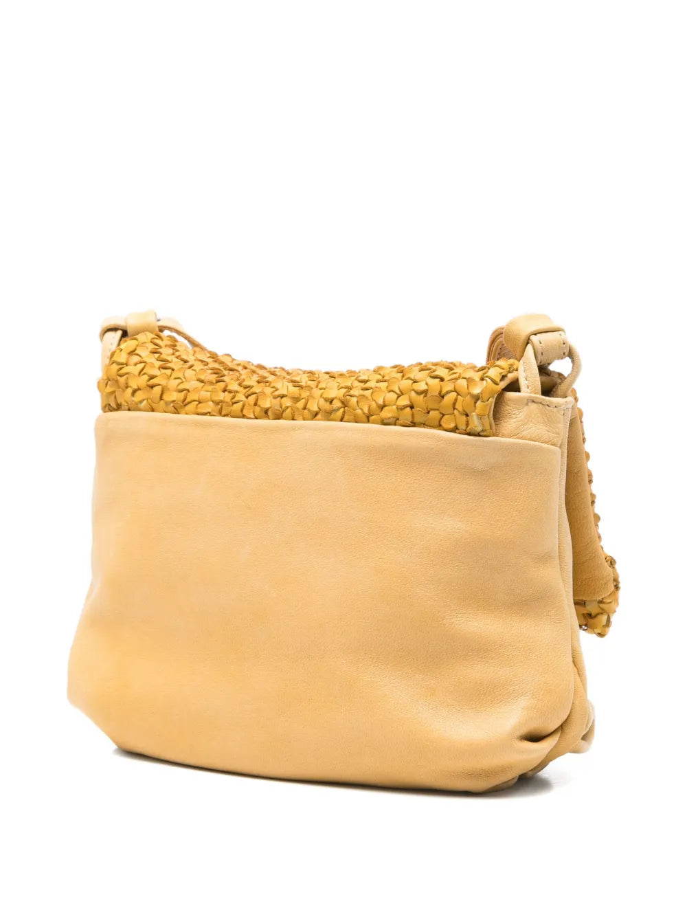 Handmade Italian yellow leather bag with interior pockets by Reptile’s House