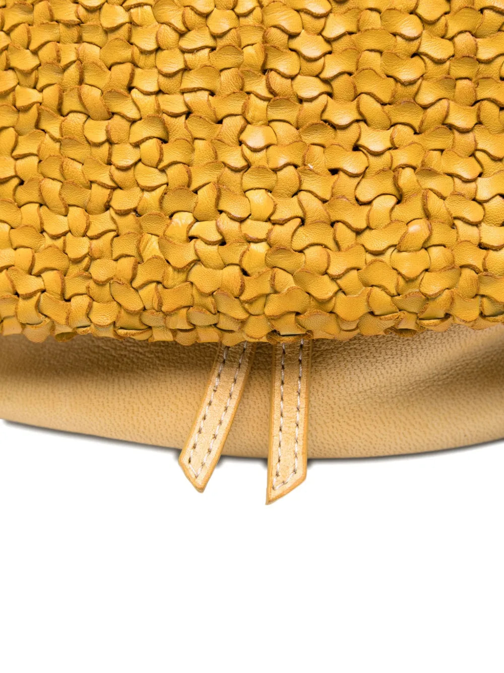 Handmade Italian yellow leather bag with interior pockets by Reptile’s House