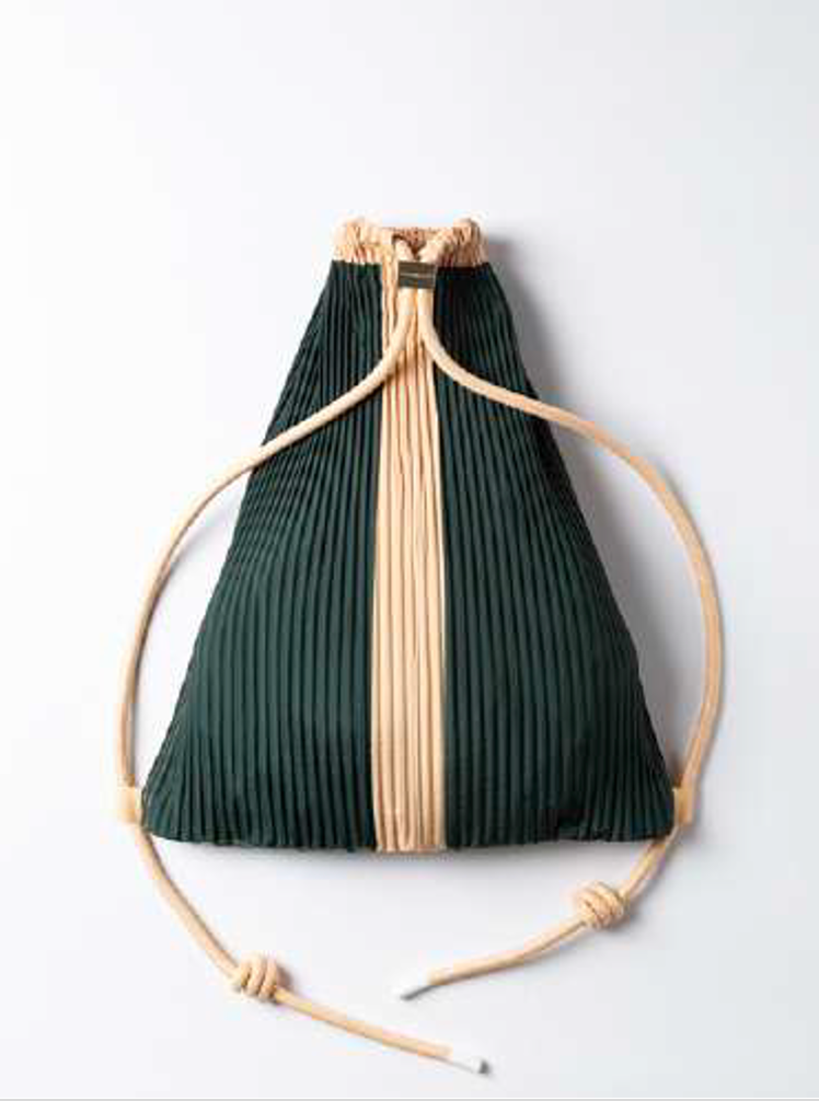 Multitudes Cini drawstring backpack made from recycled satin fabric