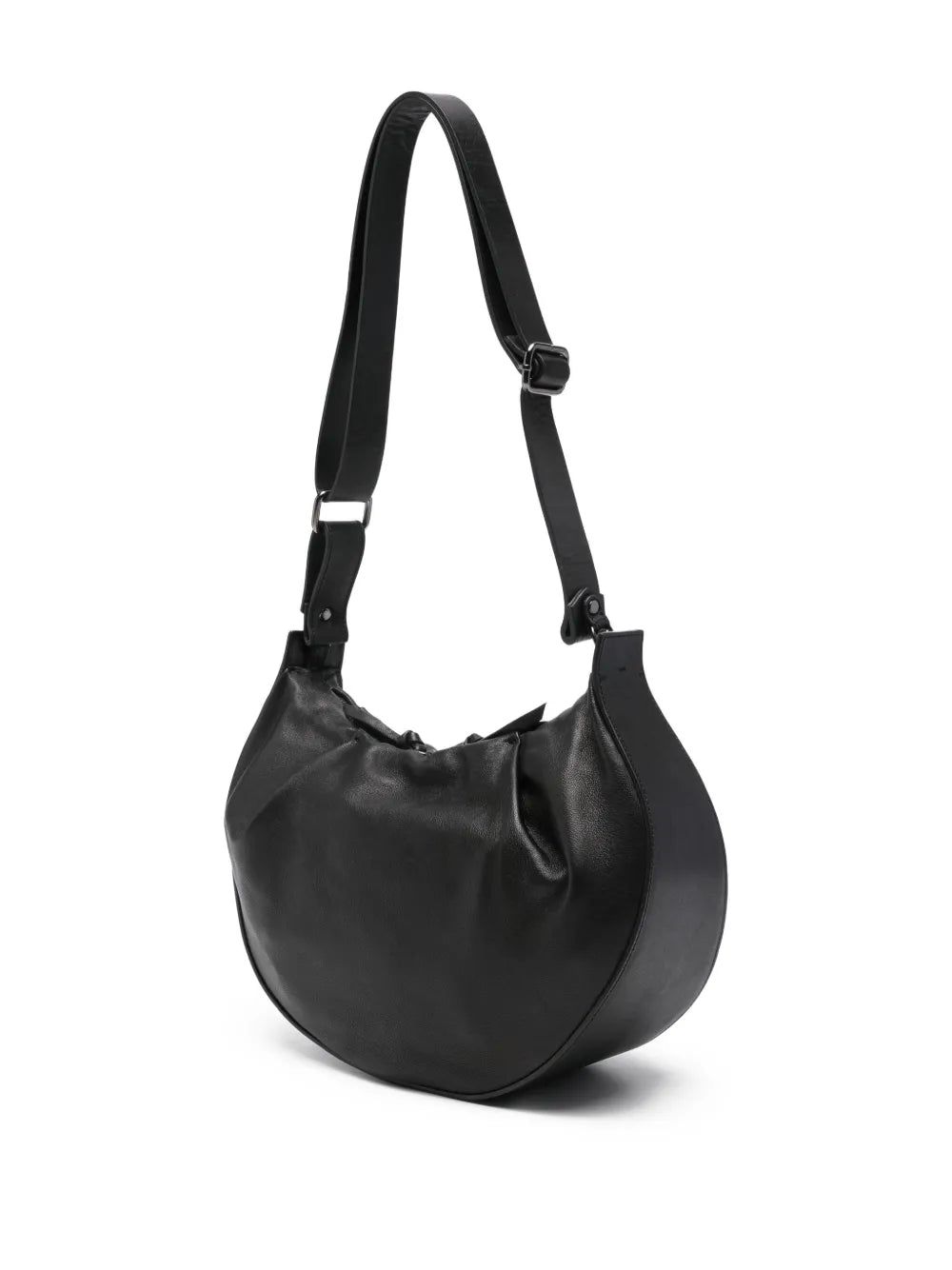 Reptile’s House H845 Nika black nappa leather shoulder bag with adjustable strap