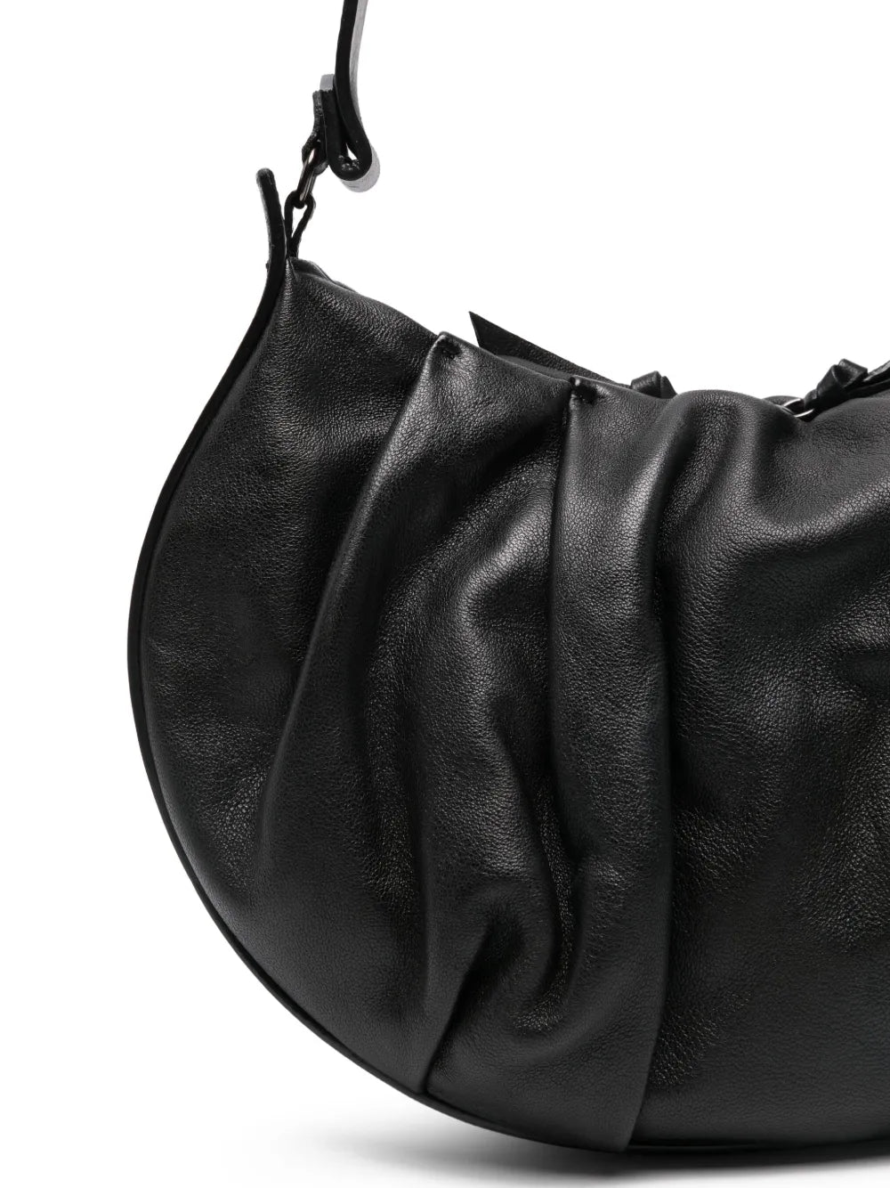 Reptile’s House H845 Nika black nappa leather shoulder bag with adjustable strap