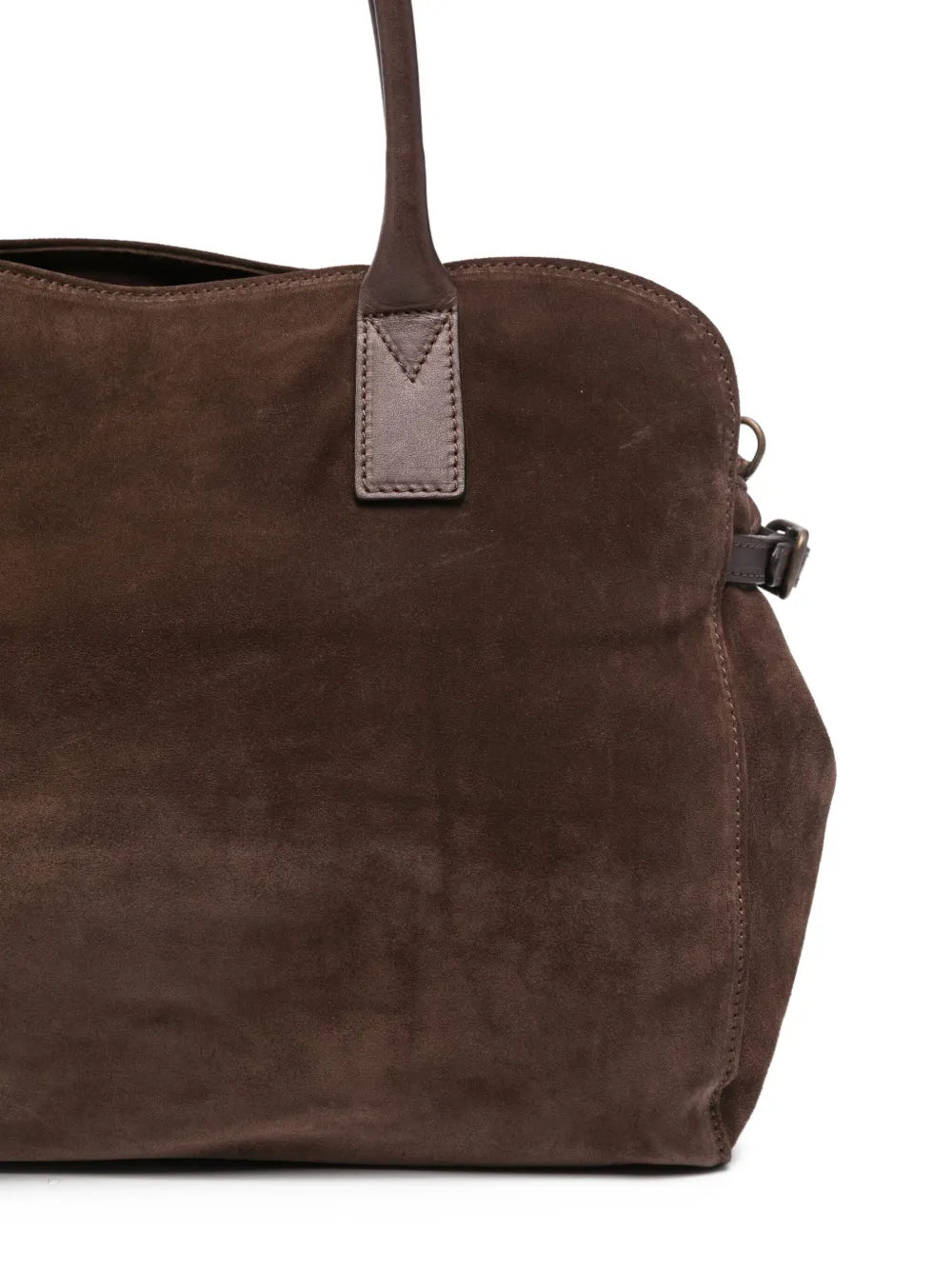 Reptile’s House H849 Nikaes handbag in sigarro suede with leather handles and detachable shoulder strap, luxury Italian handcrafted bag