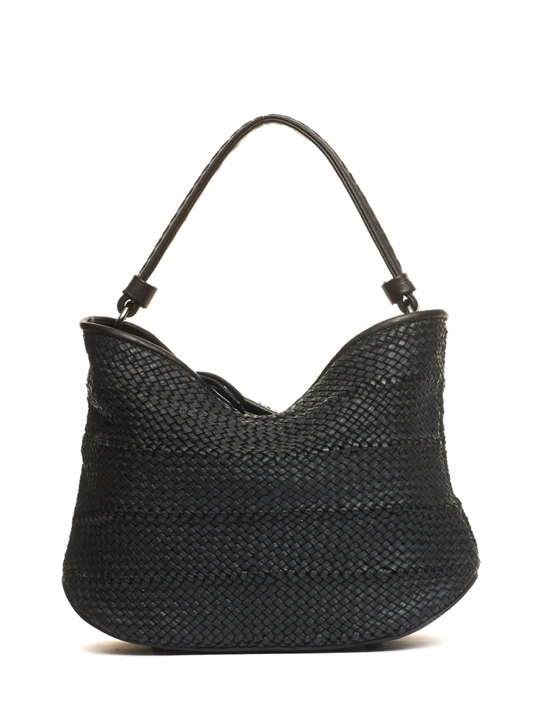 Reptile’s House SOUL black calfskin leather bag Hand Made in Italy