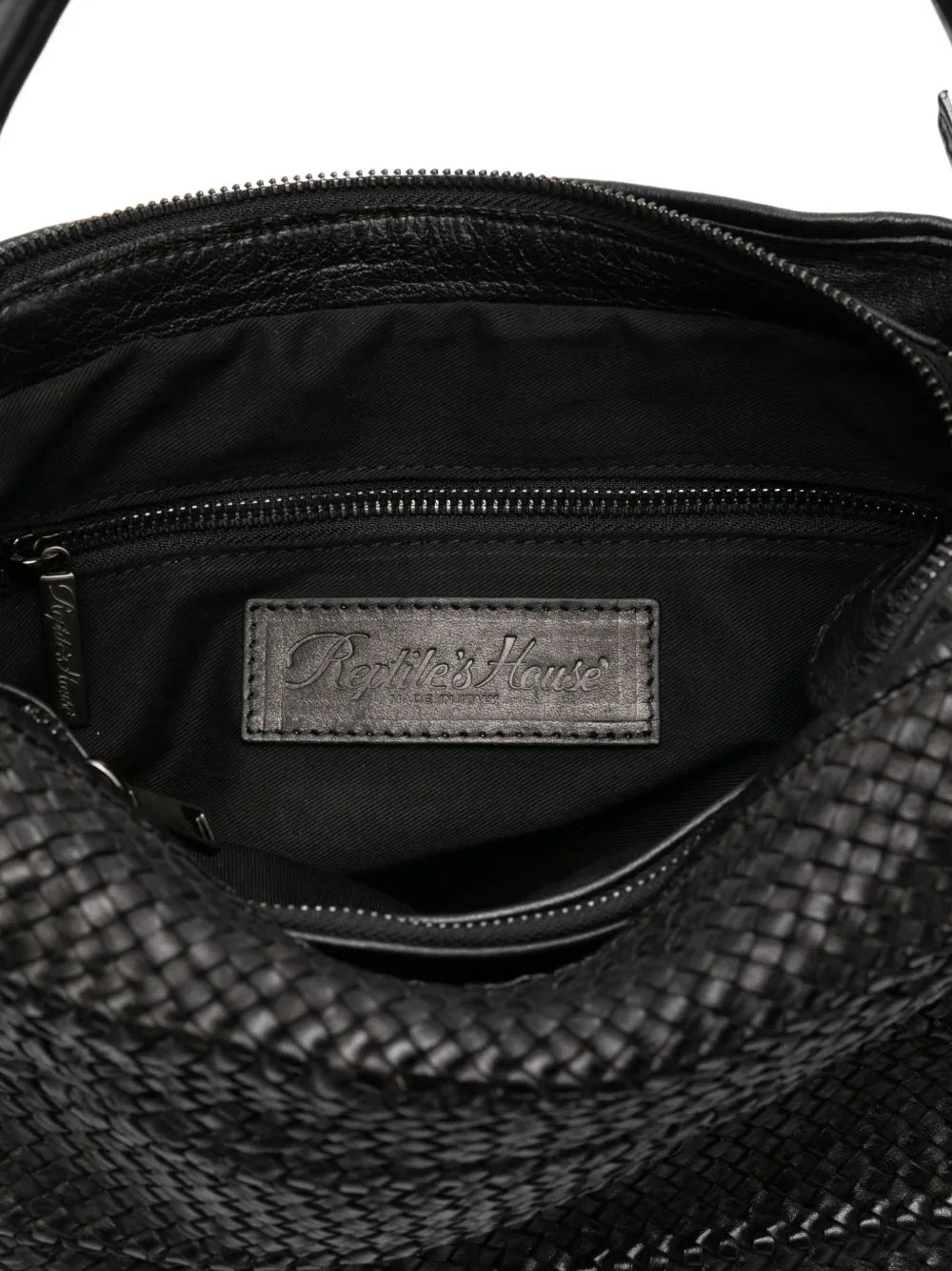 Reptile’s House SOUL black calfskin leather bag Hand Made in Italy