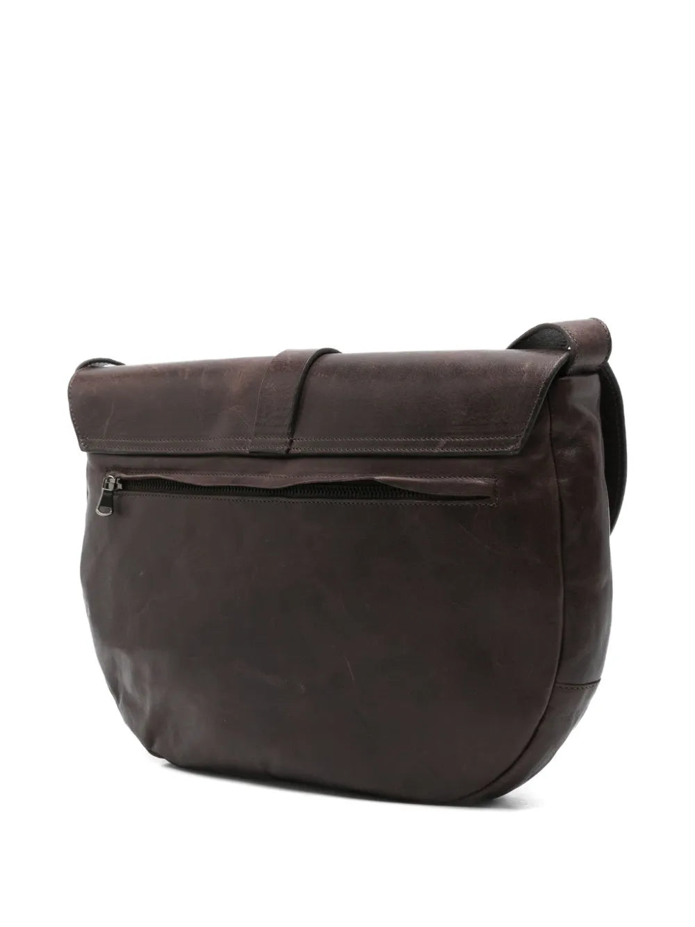 Sommet Alexi coffee leather bag handcrafted in Italy with vegetable tanned leather