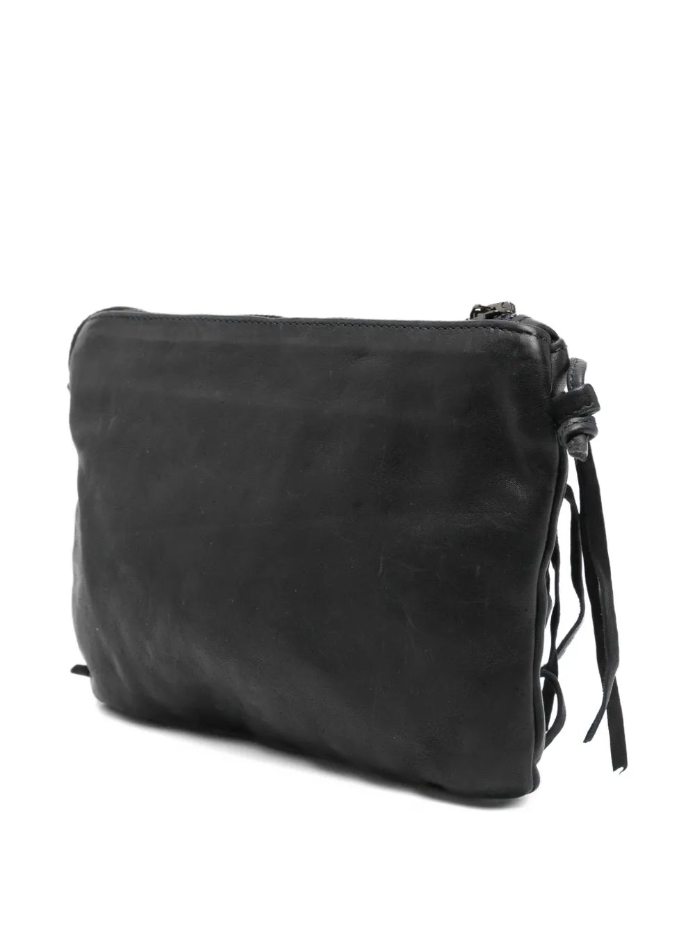 Sommet COUNTRY FRANGE navy blue boho chic leather fringe crossbody bag handmade in Italy with vegetable tanning