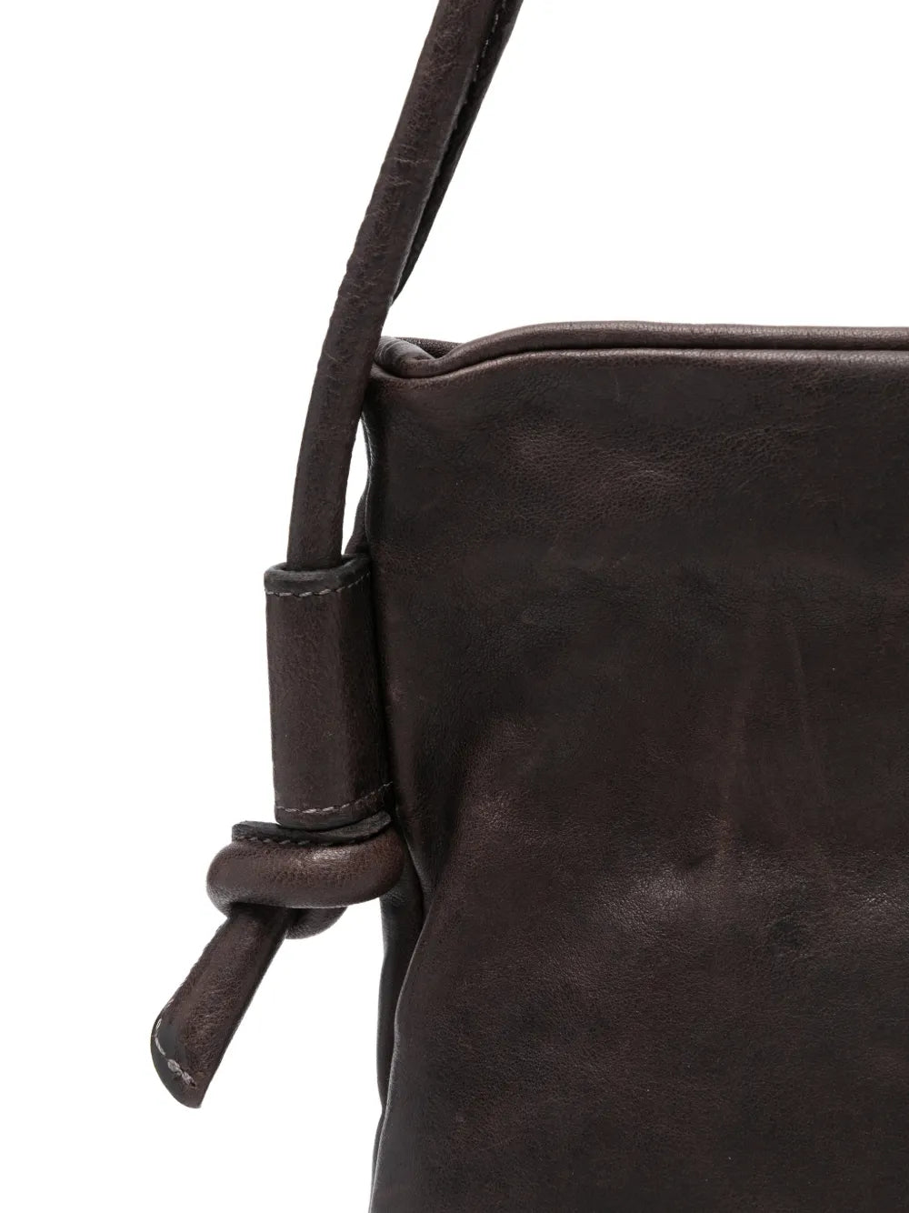 Sommet Frida leather bag in coffee brown with adjustable crossbody strap, medium casual handbag suitable for carrying smartphone and everyday essentials