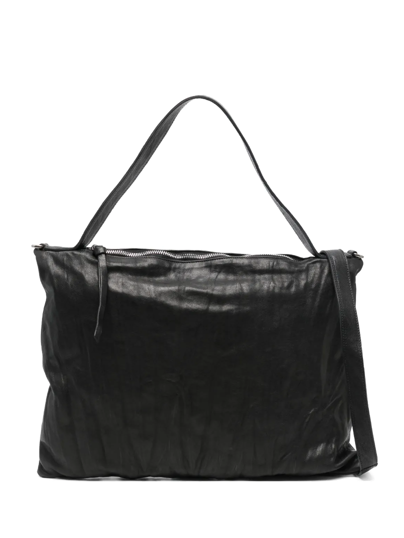 Sommet Lexi Medium black wrinkled leather bag laptop 35x45 crossbody option