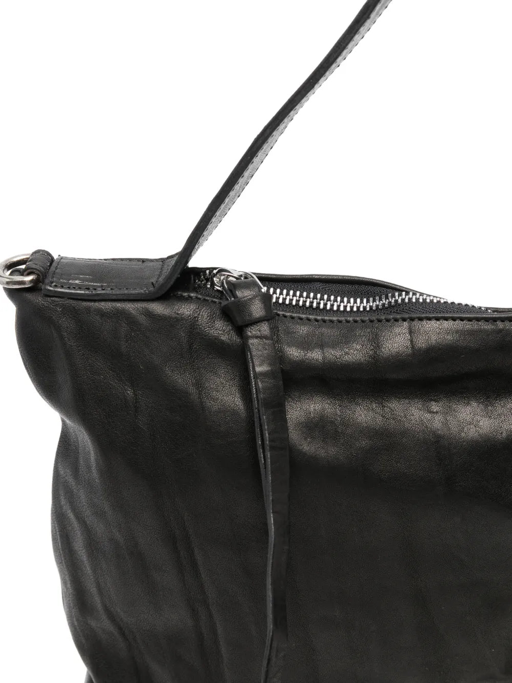 Sommet Lexi Medium black wrinkled leather bag laptop 35x45 crossbody option
