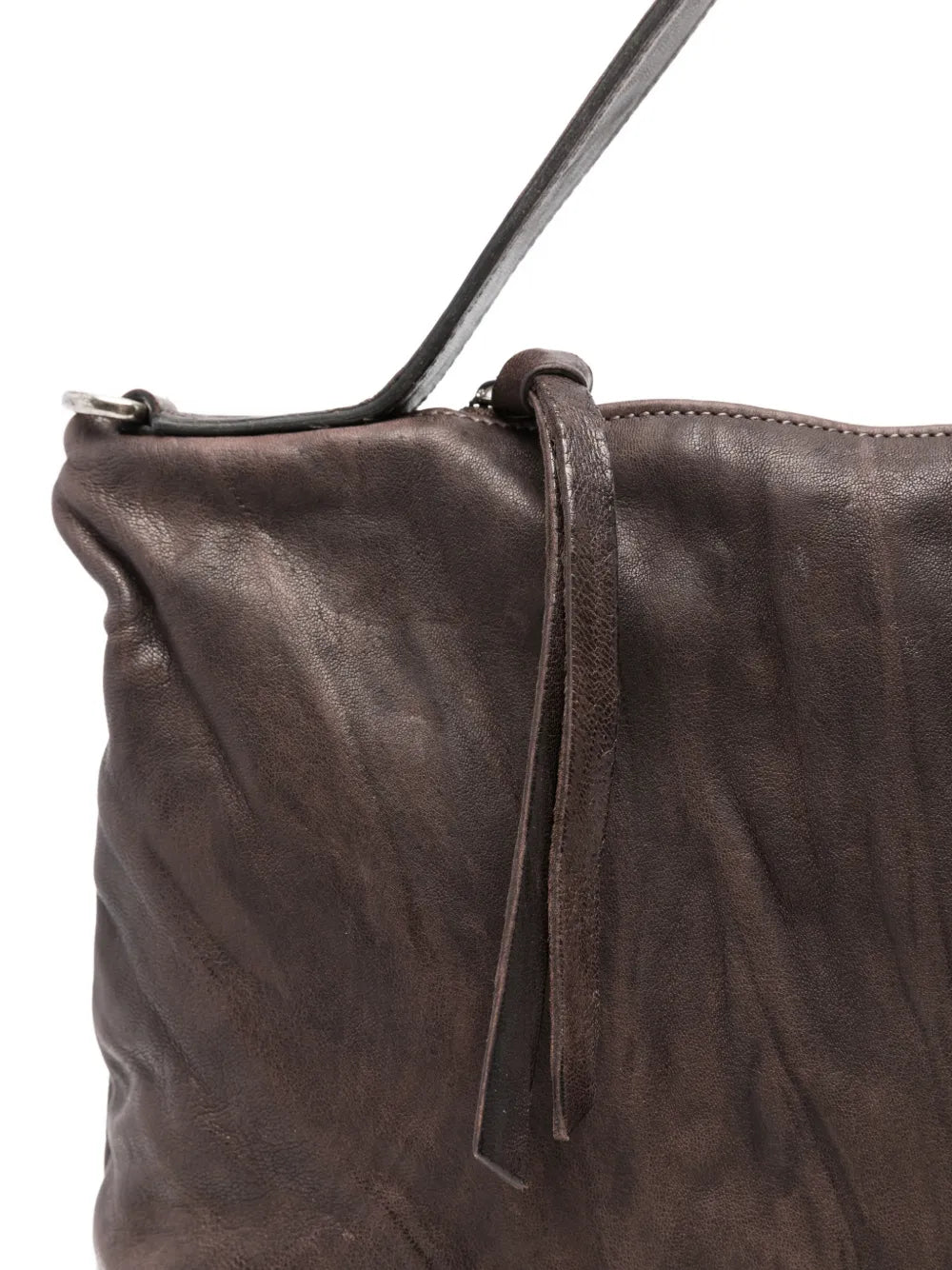 Sommet Lexi Medium caffe brown wrinkled leather bag 35x45 crossbody option