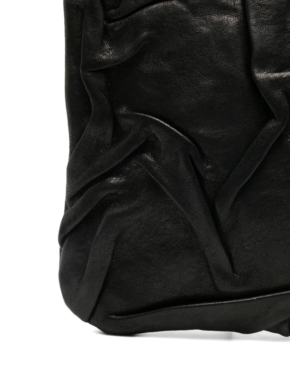 Handcrafted Sommet Paloma Plum black leather crossbody phone bag with adjustable strap and clip closure, made in Italy