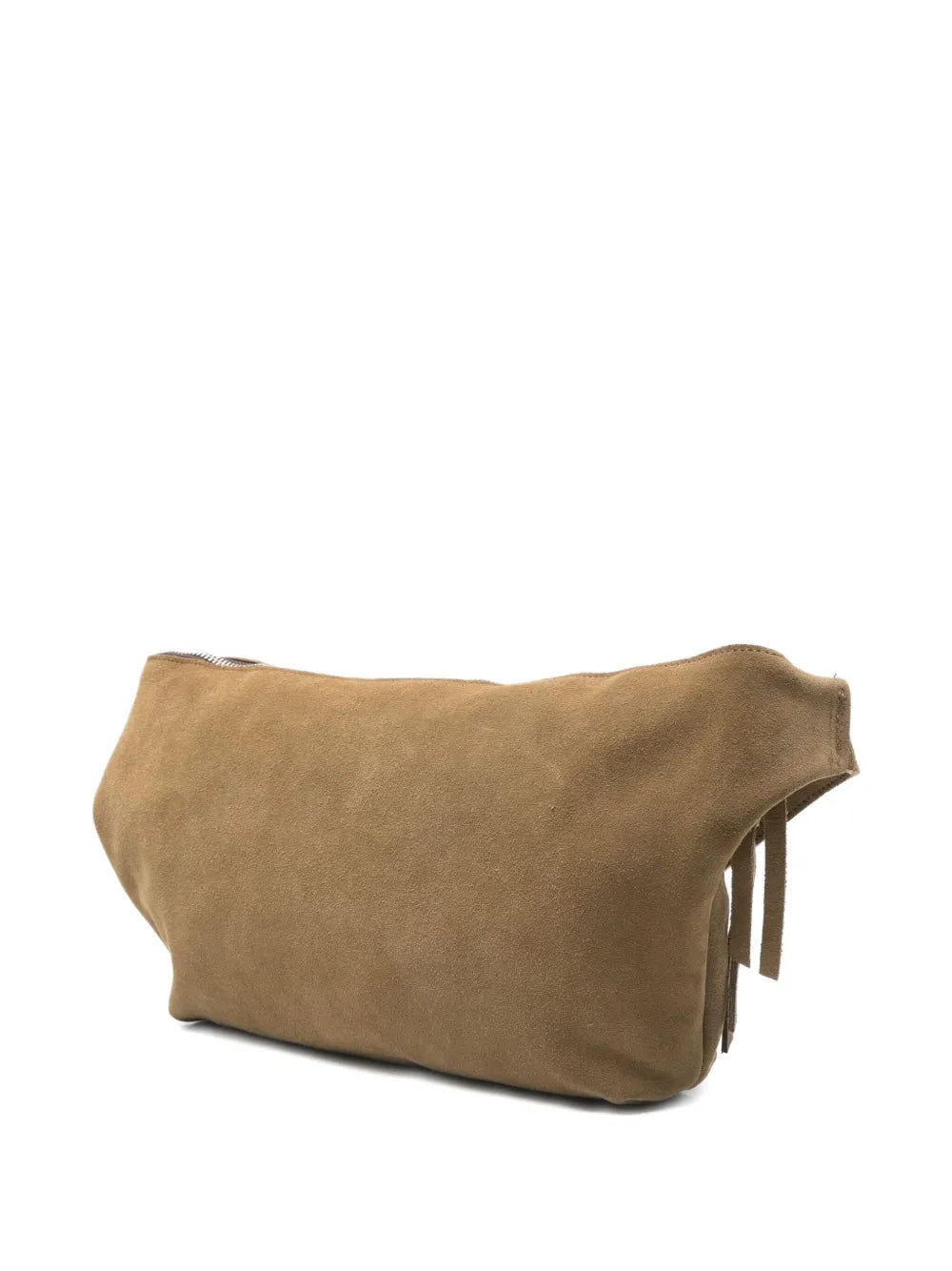 Sommet Enea crossbody bag in sand suede, vegetable-tanned Italian leather with adjustable strap and interior compartments