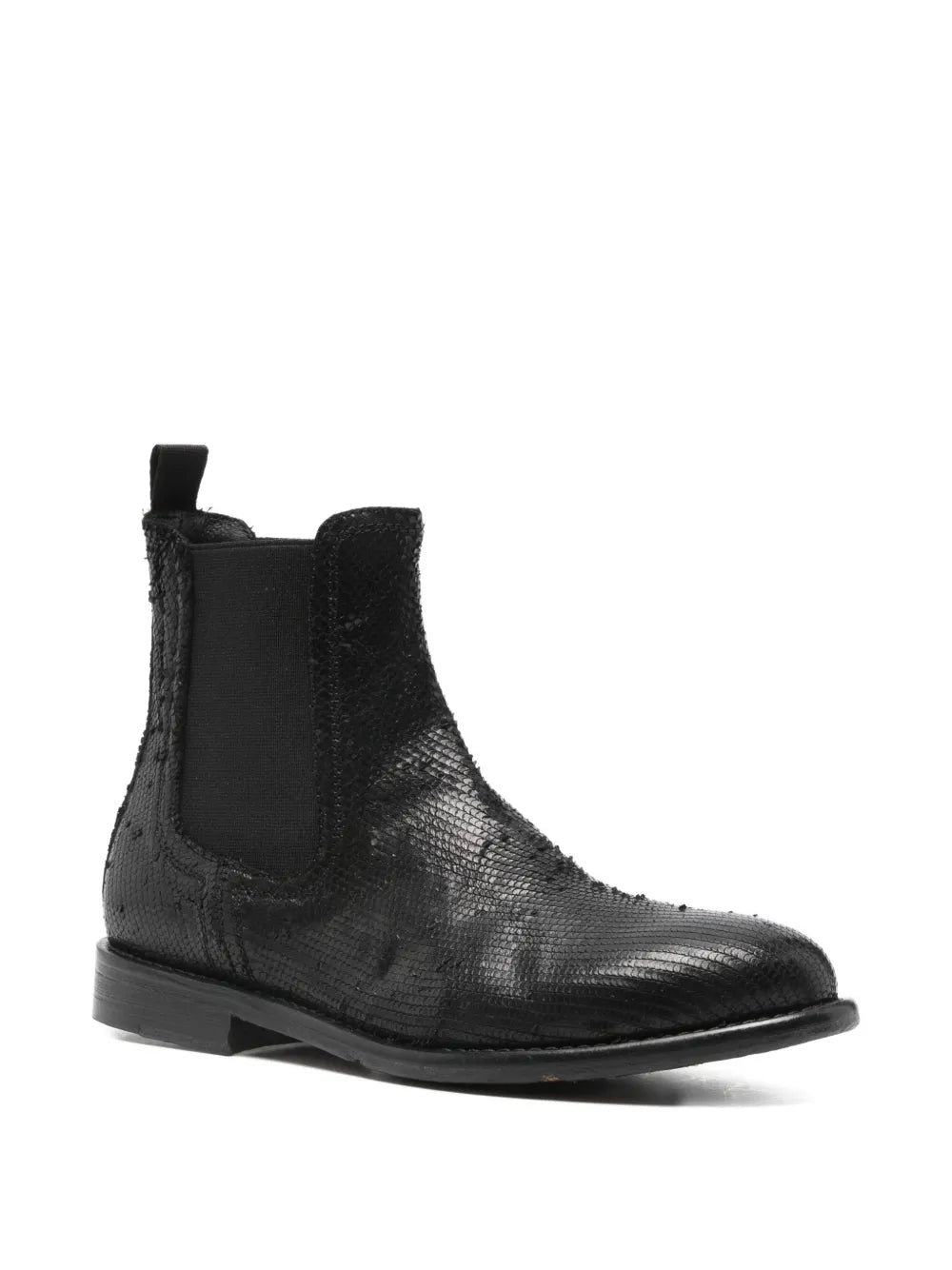 Women’s Chelsea boot by SOMMET in black cochinilla leather, handmade in Italy