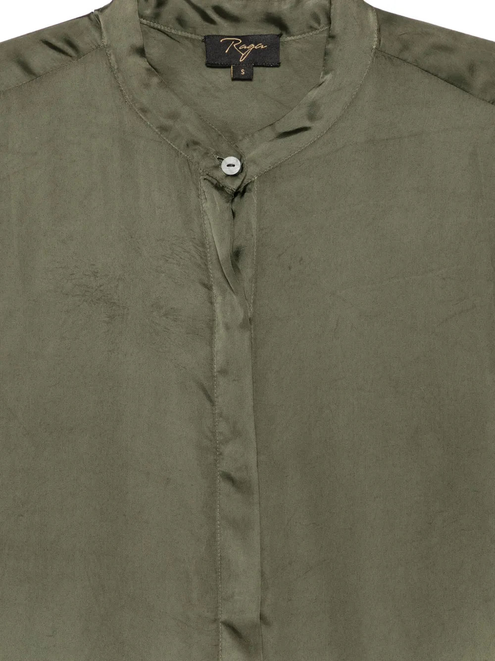 Yavï tie-dye shirt in 100% cupro with olive green and burgundy gradient