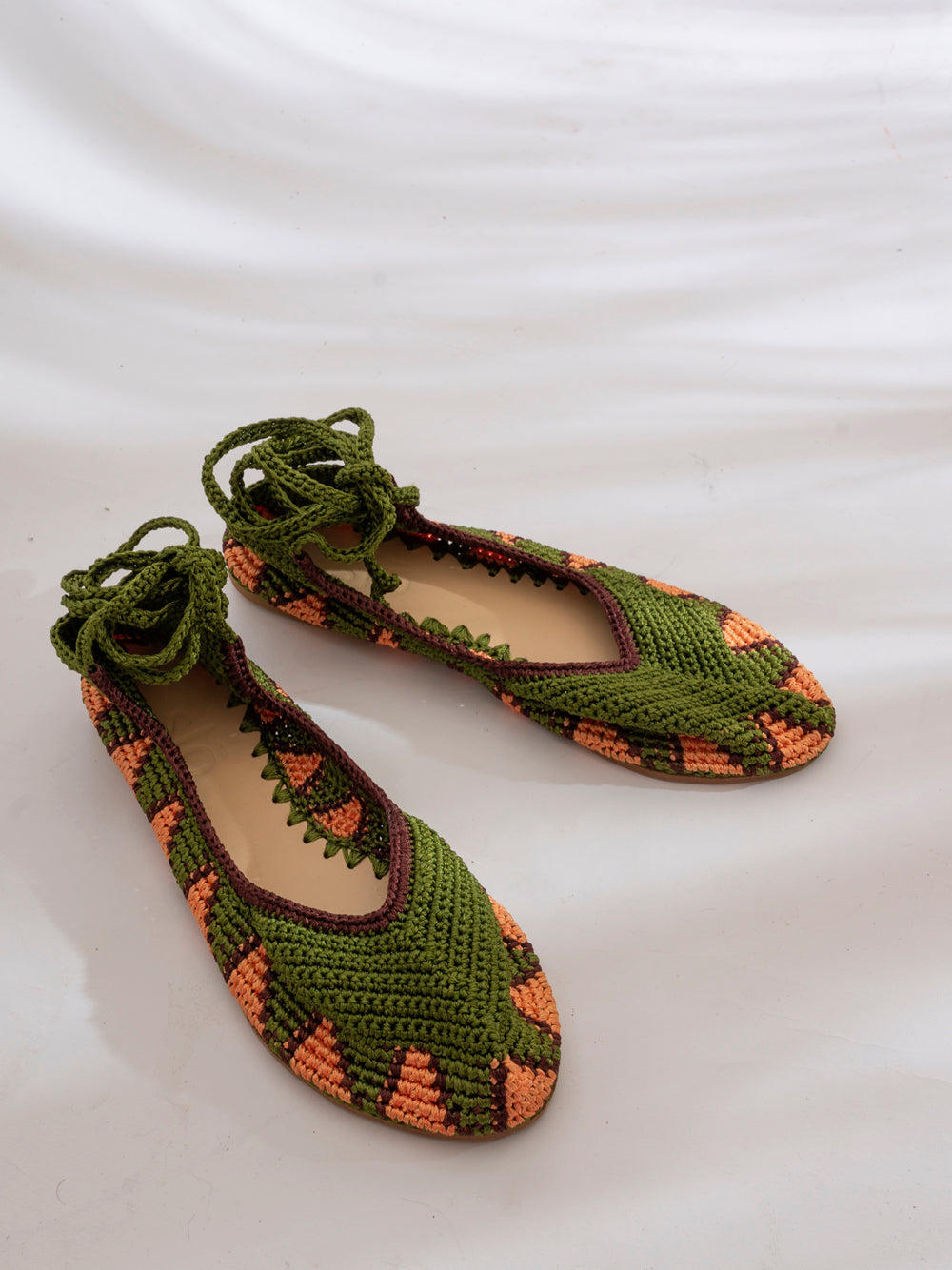 Bailarinas Crochet Golden_Green