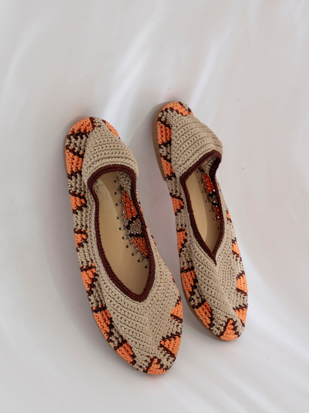 Ballerine all'uncinetto — Terracotta Sun, Senza Spalline