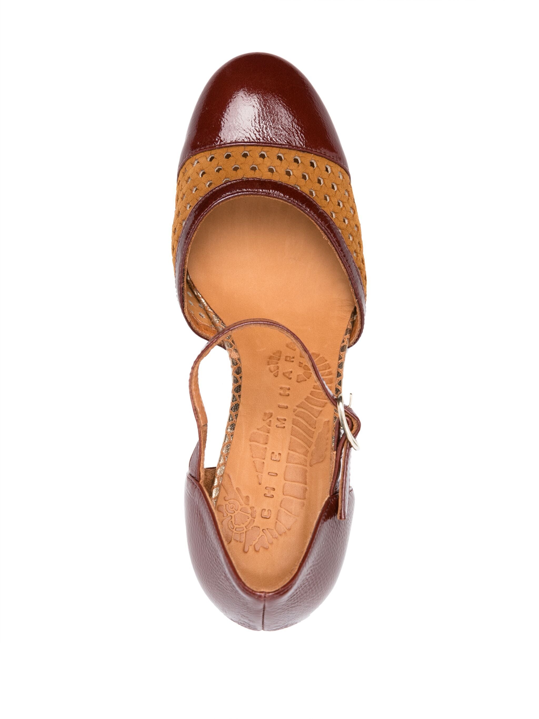 Brauner Absatzschuh - Cognac