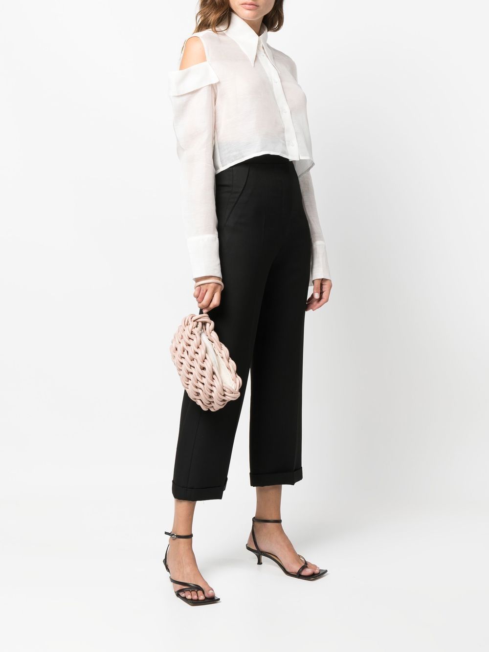 pink polder clutch handmade Italy unwaxed cotton small bag worn look Alienina Lina