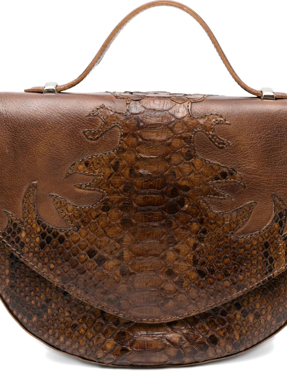 Borsa a mano marrone media