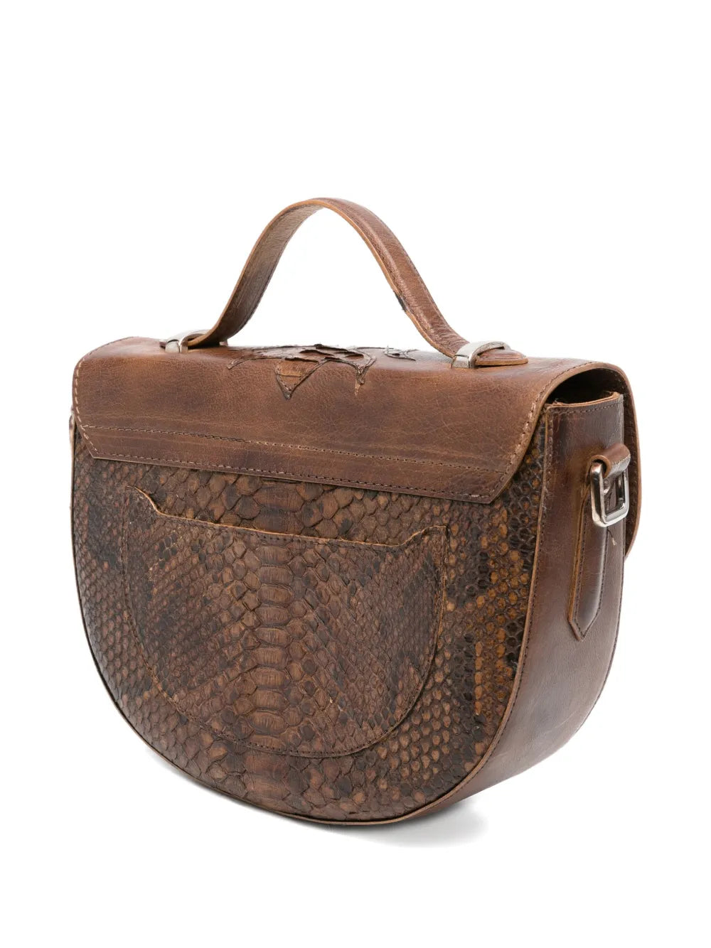 Borsa a mano marrone media