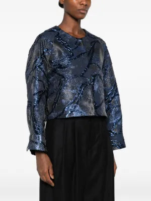 Chaqueta Jacquard Metalizada — Blue Moon