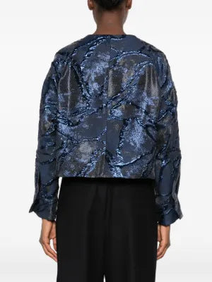 Chaqueta Jacquard Metalizada — Blue Moon