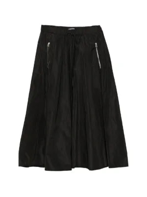 SUSANNE BOMMER Coal Black skirt with elasticated waistband