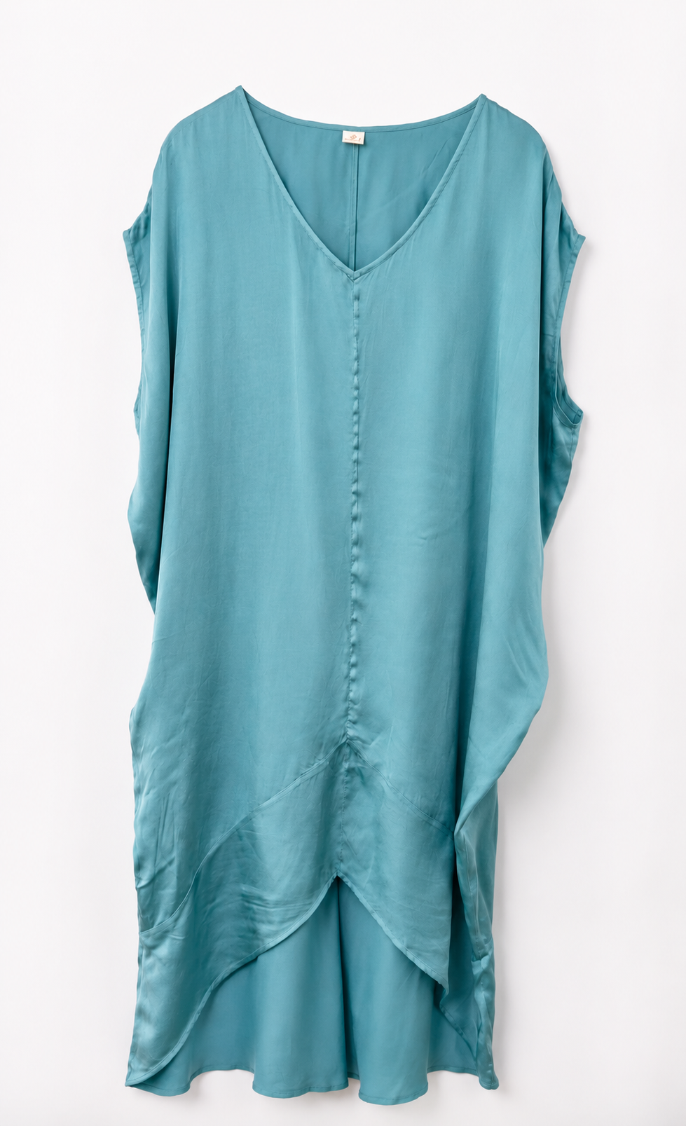 Vestido Kaftán Seda — Aguamarina