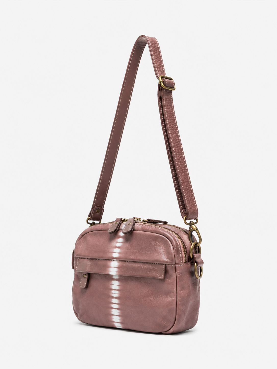 ARLO Tie-Dye — Multi-Zip Crossbody Bag, Antique Rose