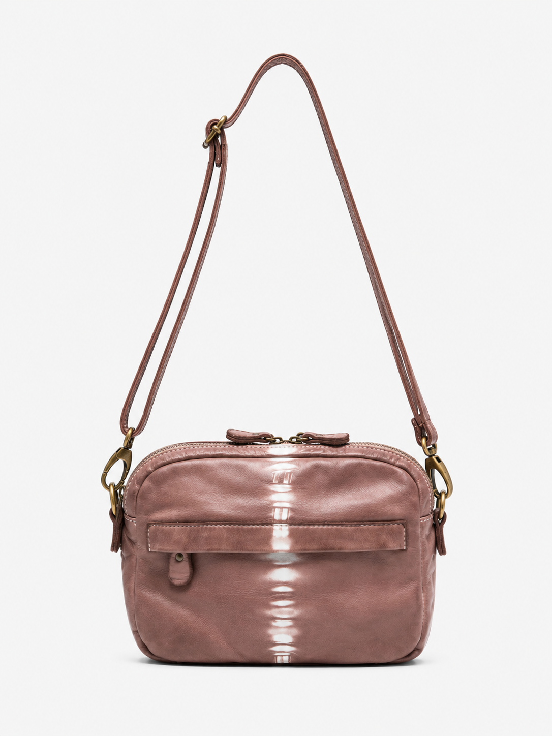 ARLO Tie-Dye — Multi-Zip Crossbody Bag, Antique Rose