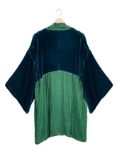 Charger l&#39;image dans la galerie, Kimono 3/4 Velours Émeraude