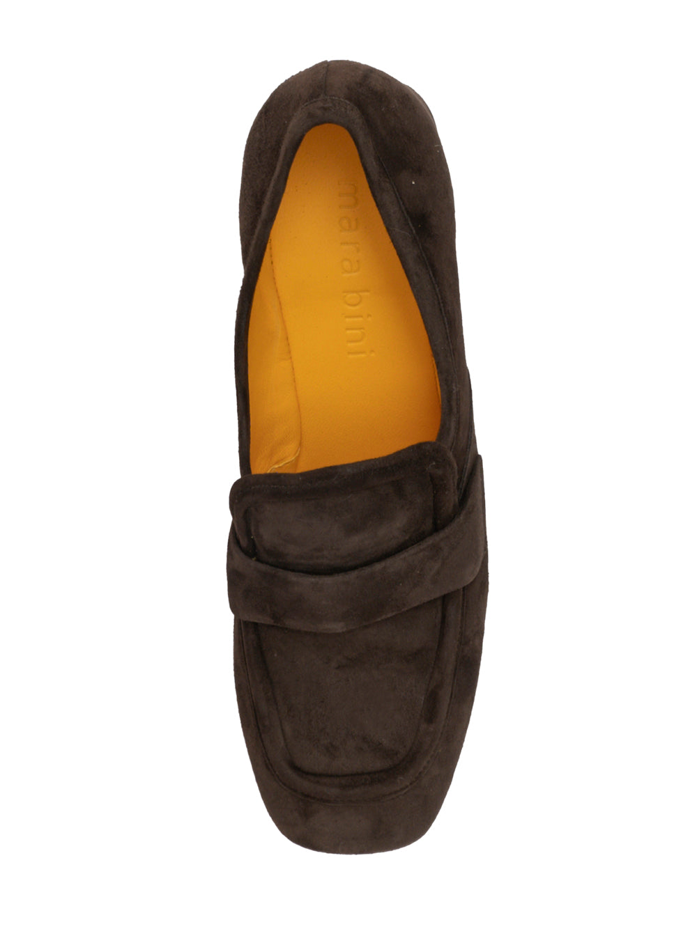 Mocasín en ante chocolate con tacón cuadrado ancho de 6 cm. La suela es de goma y flexible lo que lo hacen muy cómodo para el día a día.  Exterior_ Piel De Becerro 100% Suela_ Goma 50% Cuero 50% Forro_ Piel De Becerro 100%  Fabricado en Italia  Modelo_ Perla-R261- Mara Bini  Color_Testa_di_Moro
