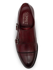 Zapato Hebillas Rosso Antico