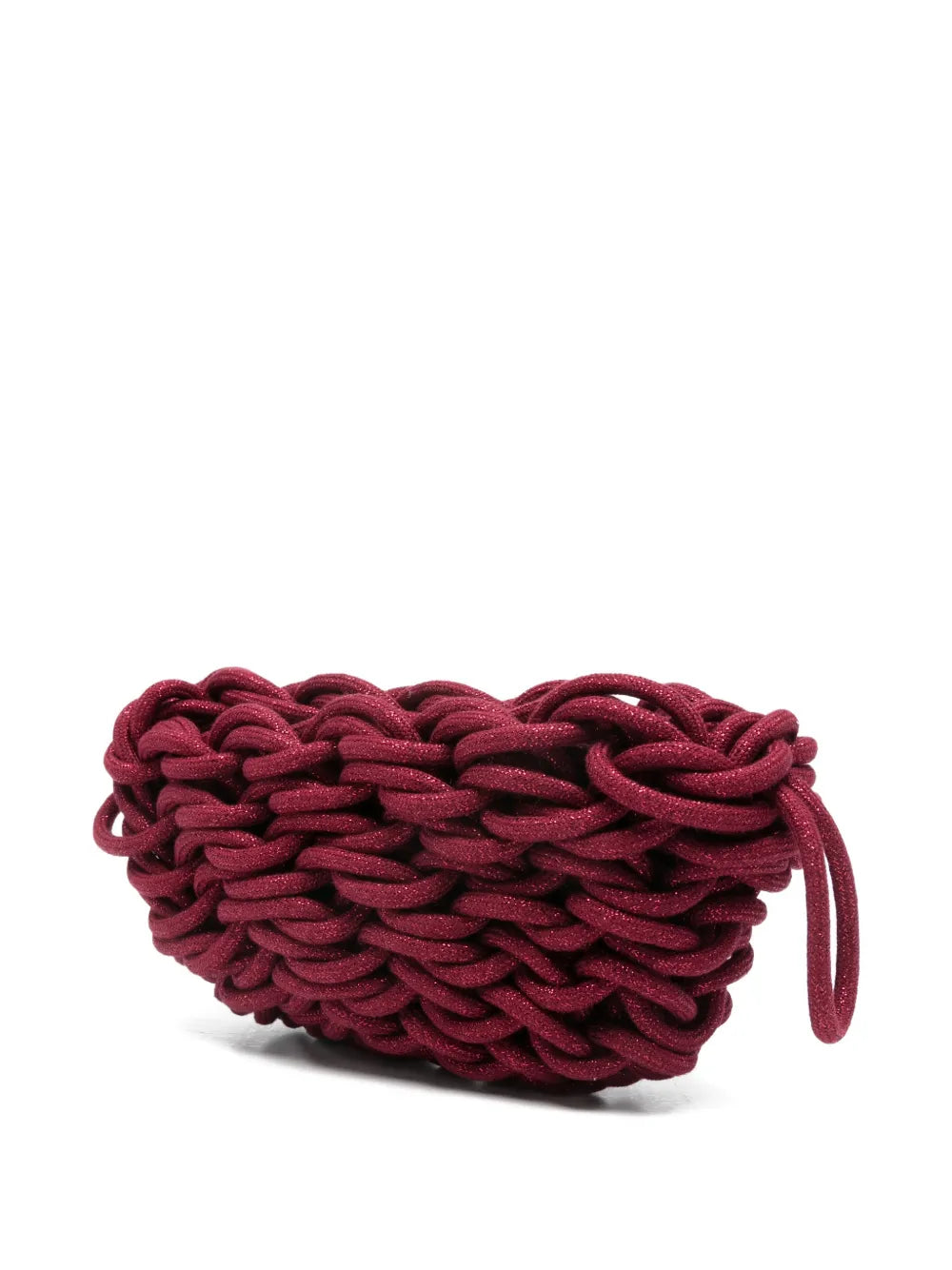 Alienina Lina burgundy lurex jewel clutch handmade in Italy, elegant evening bag for weddings and special events